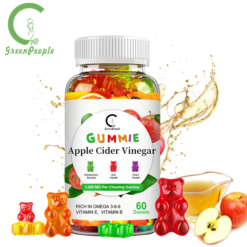 GPGP Greenpeople 10pcs Apple Cider Vinegar Slimming Bear Gummies Ketone Diet Detox Fat Burner Gummies 重量損失製品
